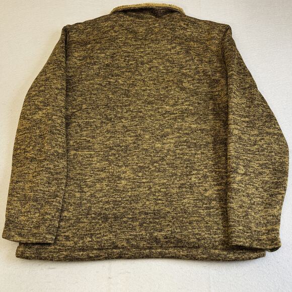 Weatherproof Vintage Sweatshirt Mens Large Brown Fleece Henley Pullover Heavy - Picture 8 of 9